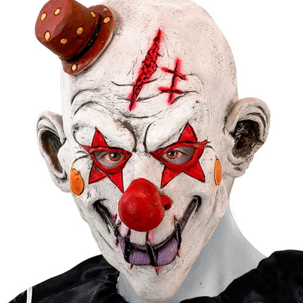 MÁSCARA COMPLETA PAYASO ASESINO CON SOMBRERO