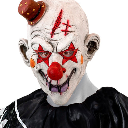 MÁSCARA COMPLETA PAYASO ASESINO CON SOMBRERO