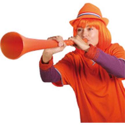 Sombrero Trilby naranja con banda roja-blanca-azul