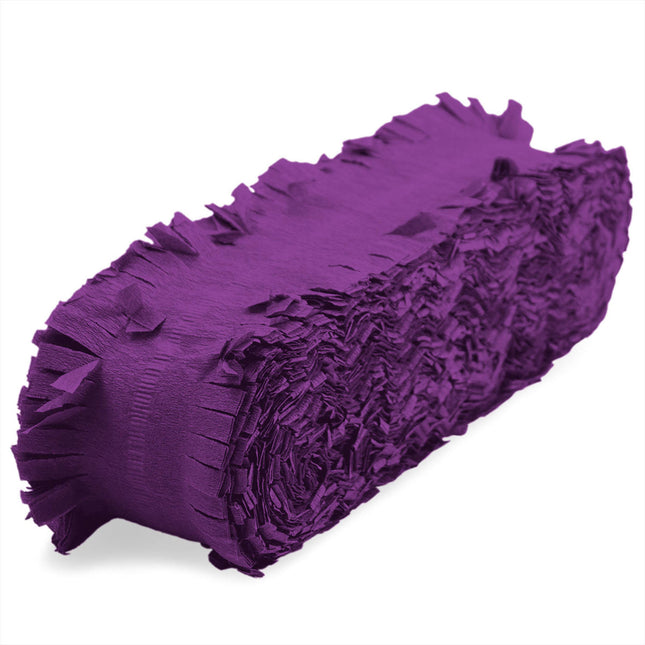 Guirnalda de Papel Crepé Morado - 24 metros