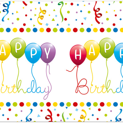 Mantel Feliz Cumpleaños Plástico 1,8m