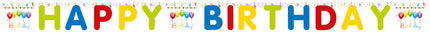 Guirnalda de Letras de Feliz Cumpleaños de Colores 2m