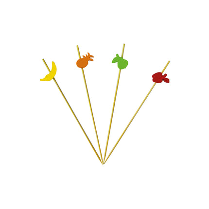 Productos de madera Palillos decorados "Frutas" 24St