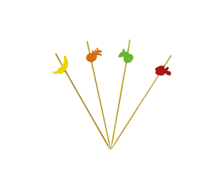 Productos de madera Palillos decorados "Frutas" 24St