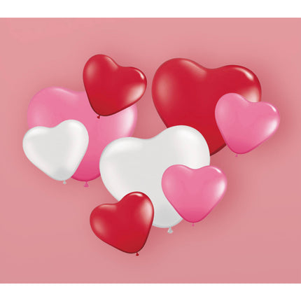 Juego de globos en forma de corazón - 8 piezas