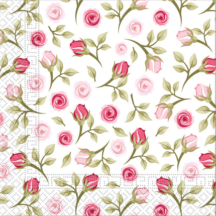 Servilletas de Papel de 3 Capas 33X33Cm & 25X25Cm/Servilletas de Papel de 3 Capas Everyday Designs 33X33Cm Romantic Roses 20St