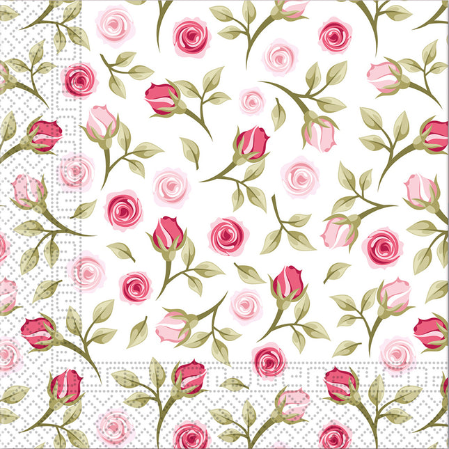 Servilletas de Papel de 3 Capas 33X33Cm & 25X25Cm/Servilletas de Papel de 3 Capas Everyday Designs 33X33Cm Romantic Roses 20St