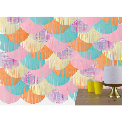 Decoración mural de colores Pastel 2m