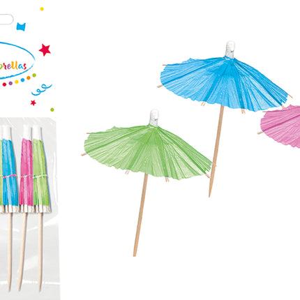 Pegatinas de colores para cócteles Parasol 10 unid
