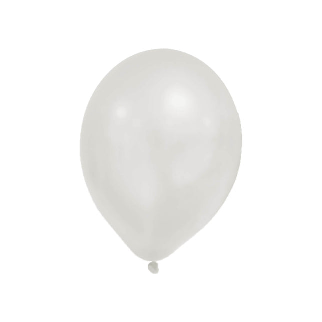 Globos de Fiesta Metálicos Blanco Pastel 8pcs