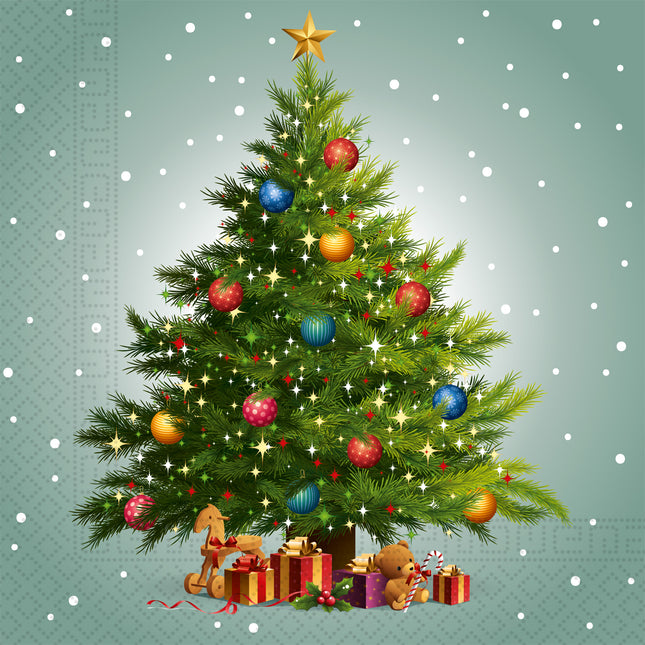 Servilletas de Navidad Árbol de Navidad 33cm 20pcs
