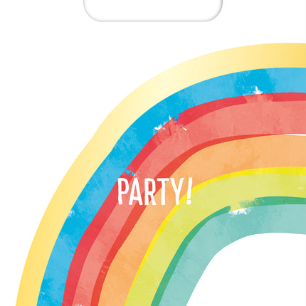 Bolsas de plástico para fiestas Rainbow Party 6St