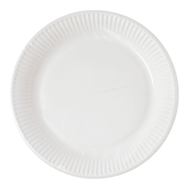 Productos de Papel Blanco Platos de Papel Blanco 23Cm Hogar e Industria Compostables Certificados 10St
