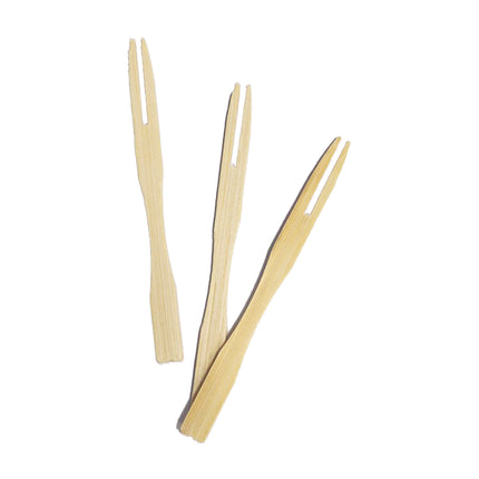 Tenedores Marrones Mini Madera 24uds