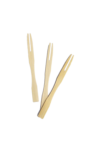 Productos de madera Mini tenedores de bambú 24St