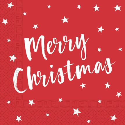 Servilletas de Navidad Rojo Feliz Navidad 33cm 20pcs