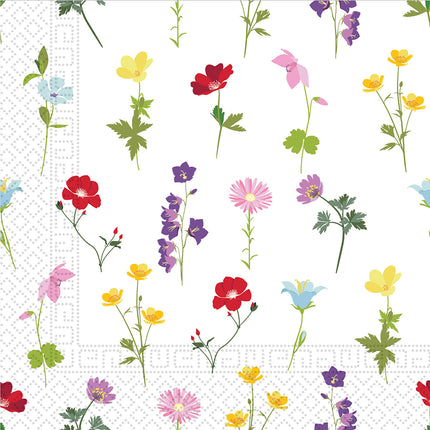 Servilletas de Papel de 3 Capas Servilletas de Papel de 3 Capas 33X33Cm Campo de Flores 20St