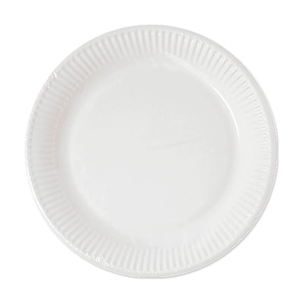 Productos de Papel Blanco Platos de Papel Blanco 20Cm Hogar e Industria Compostables Certificados 10St