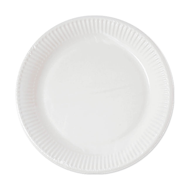 Productos de Papel Blanco Platos de Papel Blanco 20Cm Hogar e Industria Compostables Certificados 10St
