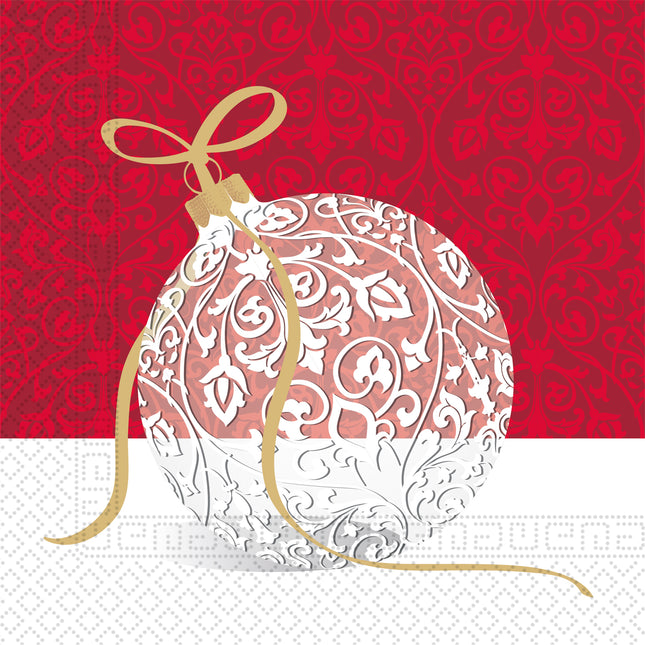 Servilletas de Navidad Bola de Navidad 33cm 20pcs