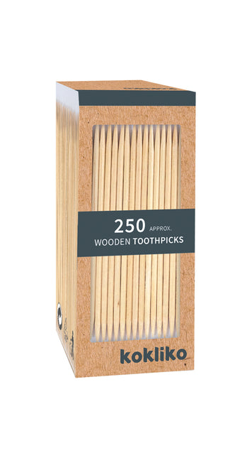 Productos De Madera Fsc Palillos De Dientes En Papel Caja De 250 Piezas 250St