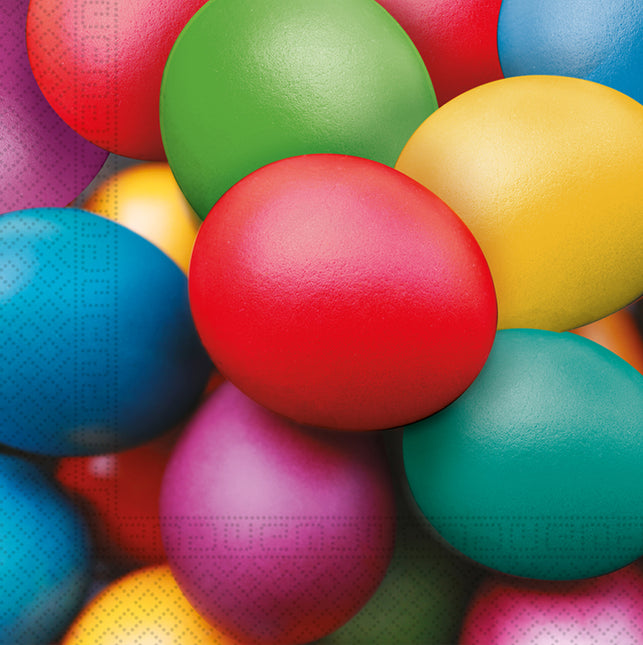 Servilletas de Papel de 3 Capas Servilletas de Papel de 3 Capas 33X33Cm Huevos de Pascua de Colores 20St
