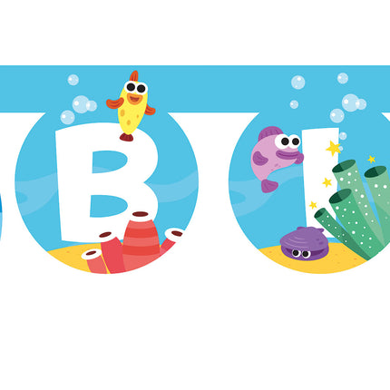 Cabestrillo Letra Bebé Tiburón Feliz Cumpleaños