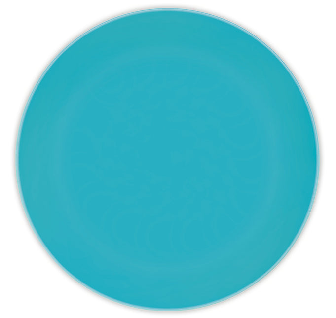 Platos Reutilizables Color Sólido Turquesa 25Cm 2St
