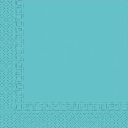 Color Sólido Turquesa Fsc Tres Capas Unicolor Servilletas 33X33Cm 20St