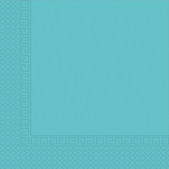Color Sólido Turquesa Fsc Tres Capas Unicolor Servilletas 33X33Cm 20St