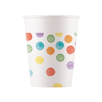 Vasos de pintura de puntos 200 ml 8 uds