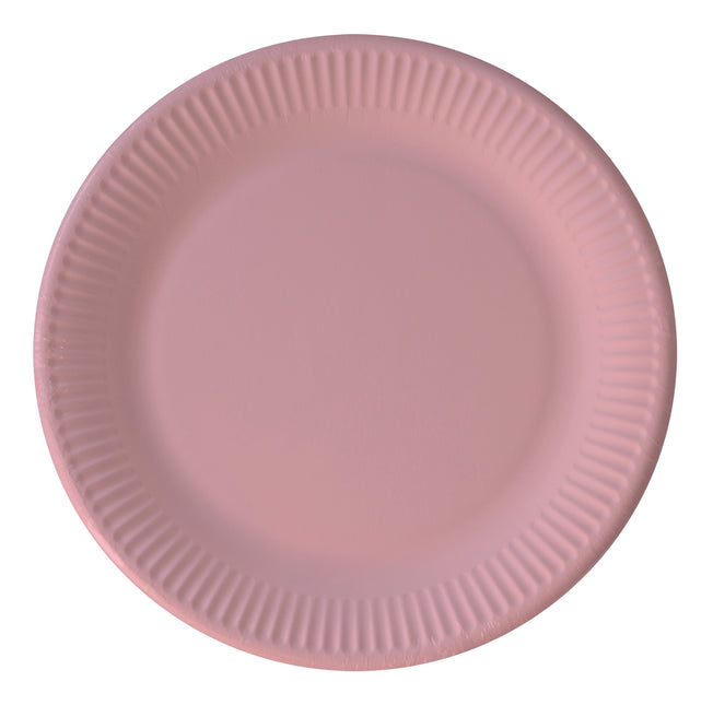 Platos rosas 20cm 8ud