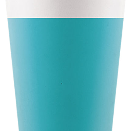 Vasos De Papel Fsc Color Sólido Turquesa 200Ml (Wm) 8St