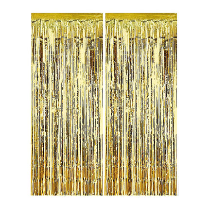 Cortina de Puerta Dorada Metálica 1X2 Metros