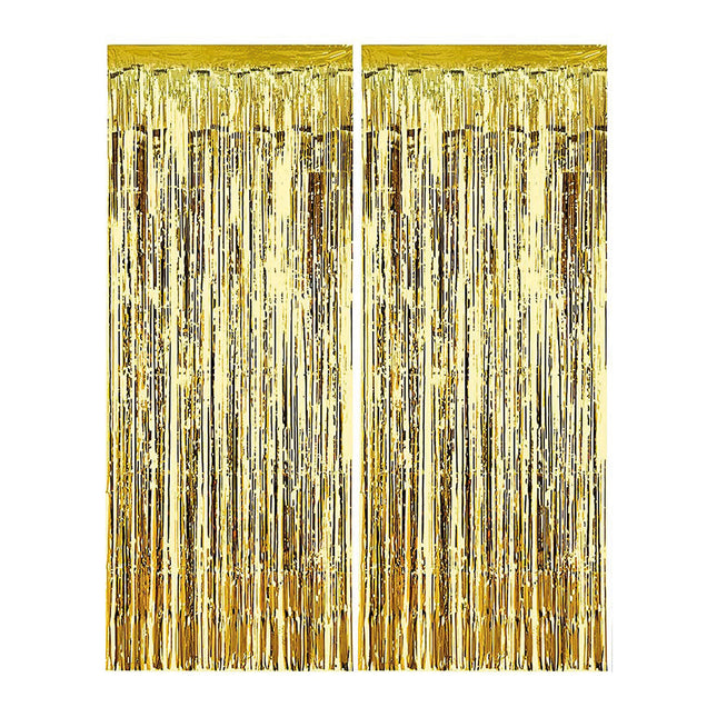 Cortina de Puerta Dorada Metálica 1X2 Metros