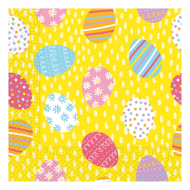 Servilletas de Papel de 3 Capas Servilletas de Papel de 3 Capas 33X33Cm Huevos de Pascua Multicolor 20St