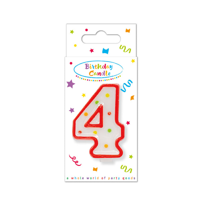 Velas de Cumpleaños Vela Numeral de Puntos nº 4 En Caja de Papel Fsc 1St