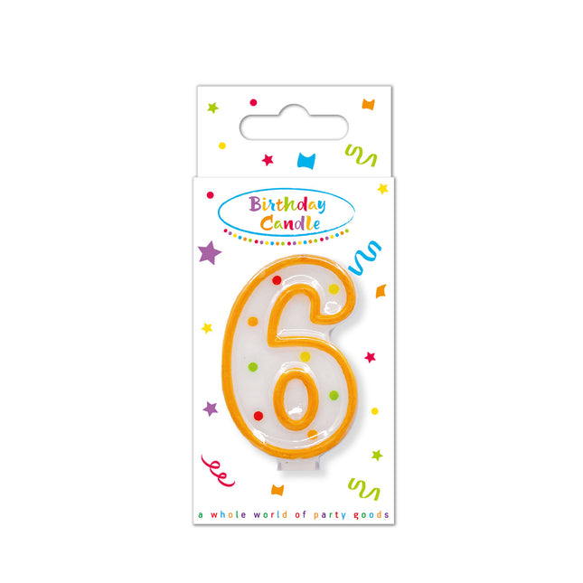 Velas de Cumpleaños Vela Numeral de Puntos nº 6 En Caja de Papel Fsc 1St