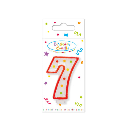Velas de Cumpleaños Vela Numeral de Puntos nº 7 En Caja de Papel Fsc 1St