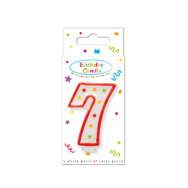 Velas de Cumpleaños Vela Numeral de Puntos nº 7 En Caja de Papel Fsc 1St