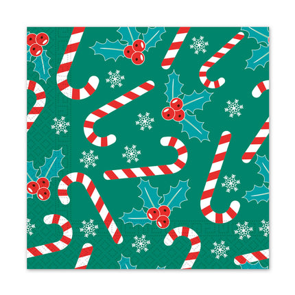 Servilletas de Papel de 3 Capas Servilletas de Papel de 3 Capas 33X33Cm Bastones de Azúcar Navideños 20pcs