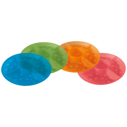 Plato de merienda de colores con cuatro compartimentos Reutilizable 29,5cm
