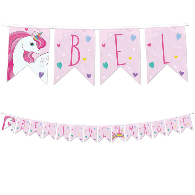 Unicornio Colores del Arco Iris Cartel Reutilizable 1St