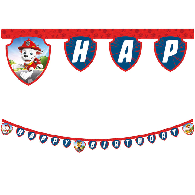 Paw Patrol Rescue Heroes Fsc "Feliz Cumpleaños" Die Cut Paper Banner 1St