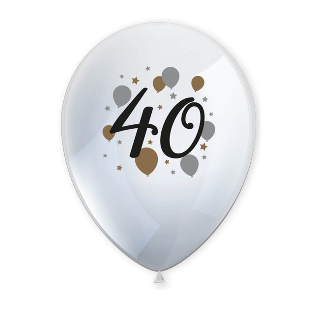 Hito Feliz Cumpleaños Globos de látex impresos"40" 6St