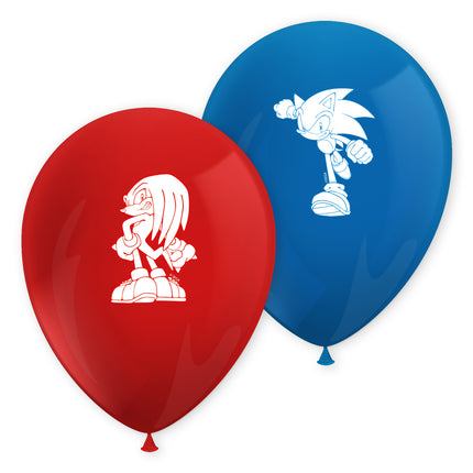 Globos de látex impresos Sonic Speed 8St