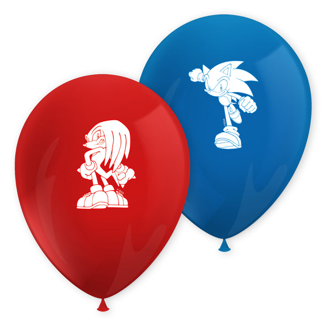 Globos de látex impresos Sonic Speed 8St