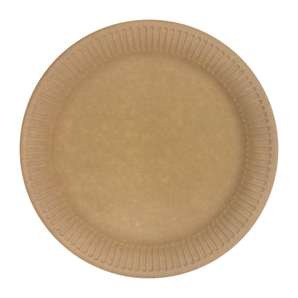Platos Marrones Papel Kraft 23cm 10uds
