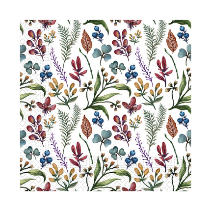 Servilletas de colores Hierbas 25cm 20ud