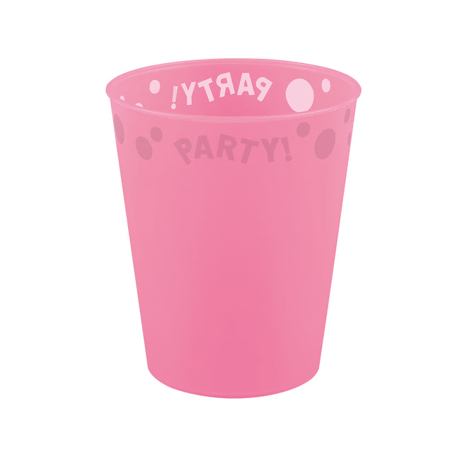 Productos semitransparentes reutilizables para fiestas Vaso semitransparente reutilizable para fiestas 250Ml Rosa 1St